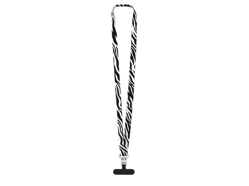 Ланъярд 2,5 см под сублимацию с 2-мя трендовыми карабинами и узким держателем для телефона из ПЭ №3