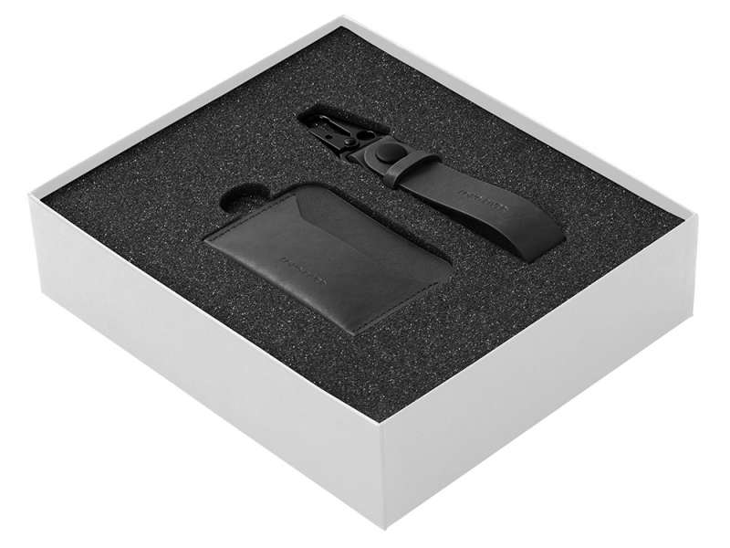 Подарочный набор Long River: картхолдер, ремешок для ключей, белая коробка №2