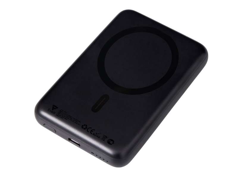Магнитный внешний беспроводной аккумулятор Polarix, QC/PD, 10000 мАч, черный