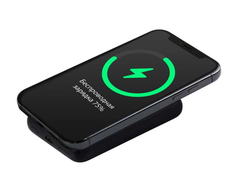 Магнитный внешний беспроводной аккумулятор Polarix, QC/PD, 10000 мАч, черный №9