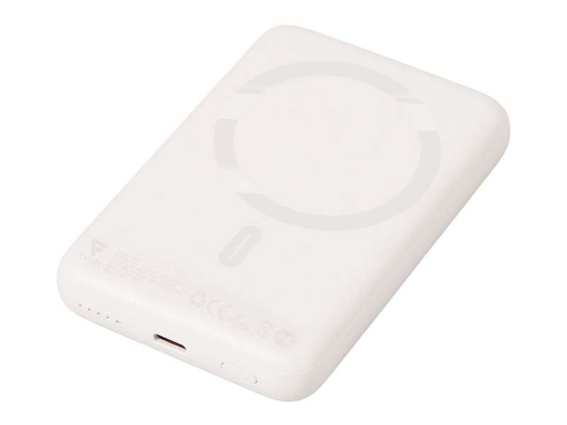 Магнитный внешний беспроводной аккумулятор Polarix, QC/PD, 10000 мАч, слоновая кость №3