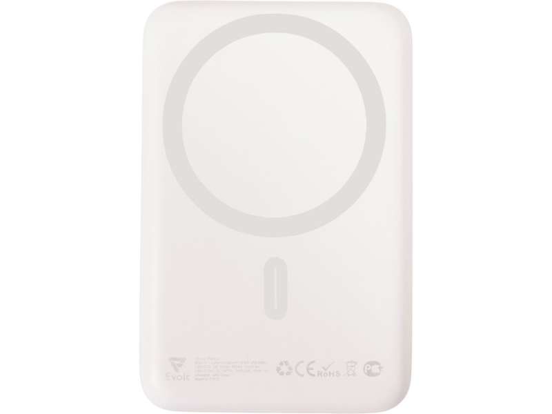 Магнитный внешний беспроводной аккумулятор Polarix, QC/PD, 10000 мАч, слоновая кость №4