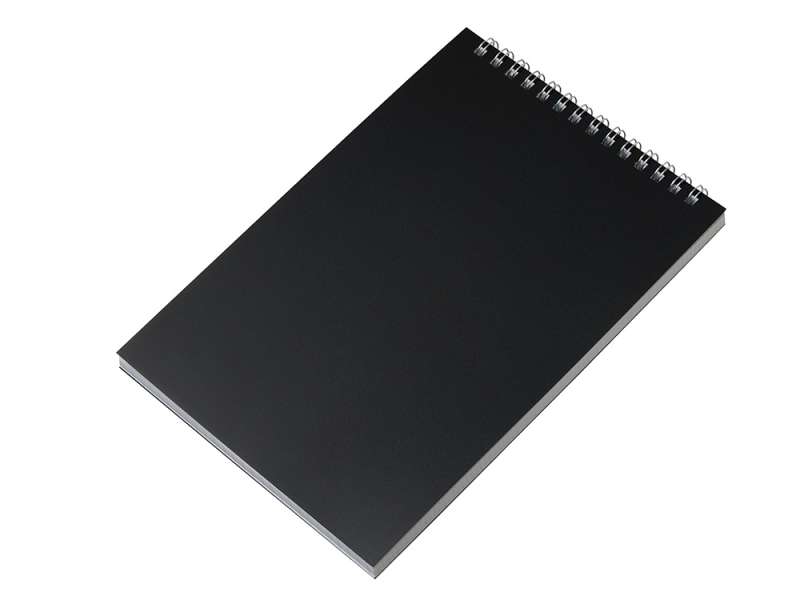 Блокнот на пружине в пластиковой обложке А5, черный