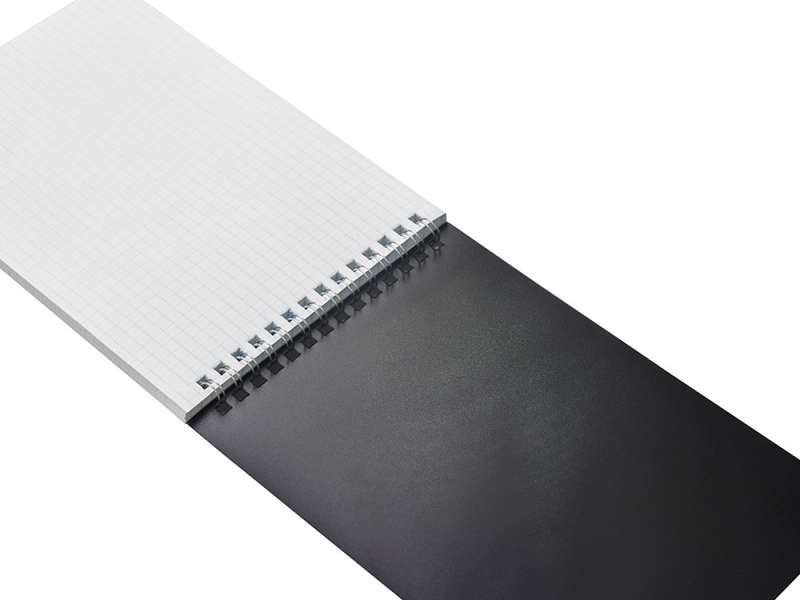 Блокнот на пружине в пластиковой обложке А5, черный №4