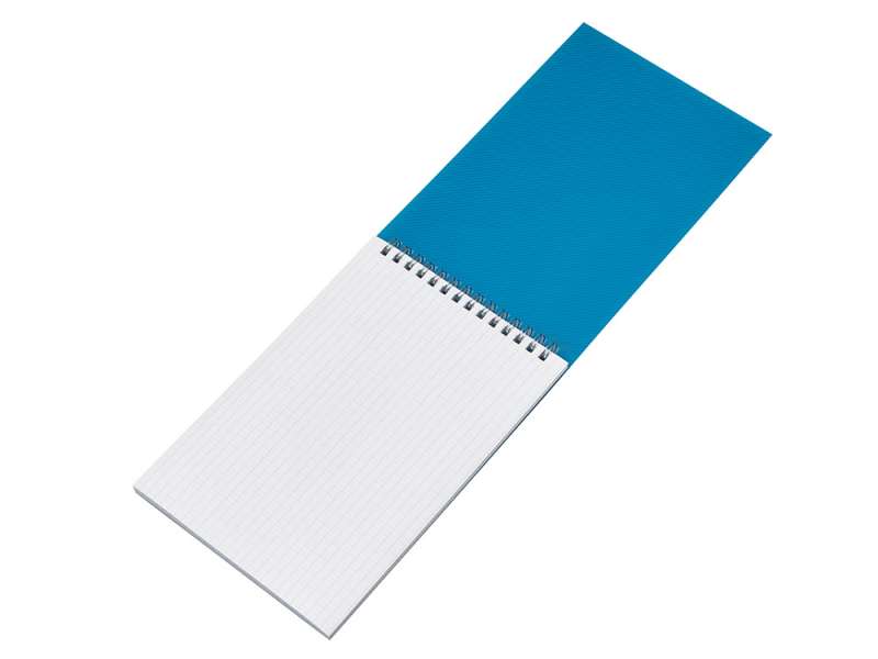 Блокнот на пружине в пластиковой обложке А5, синий №3