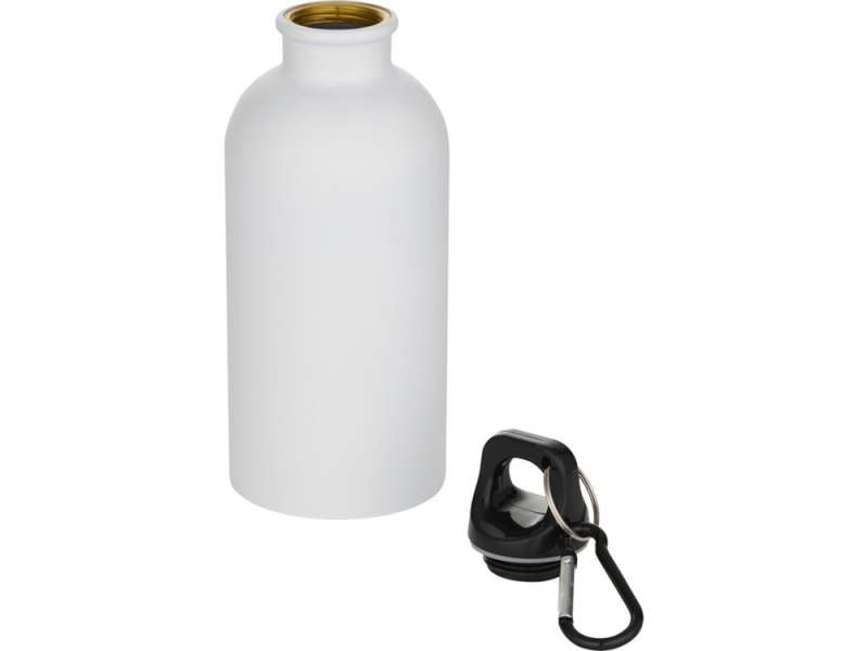 Oregon одностенная бутылка для воды с карабином, изготовленная из нержавеющей стали, сертифицированной по стандарту RCS, объемом 400 мл - Белый №3