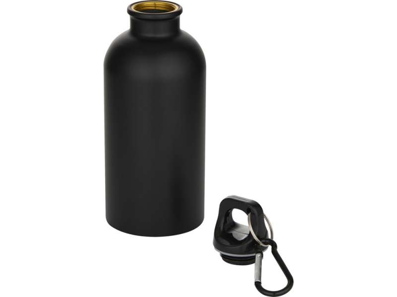Oregon одностенная бутылка для воды с карабином, изготовленная из нержавеющей стали, сертифицированной по стандарту RCS, объемом 400 мл - Черный №3