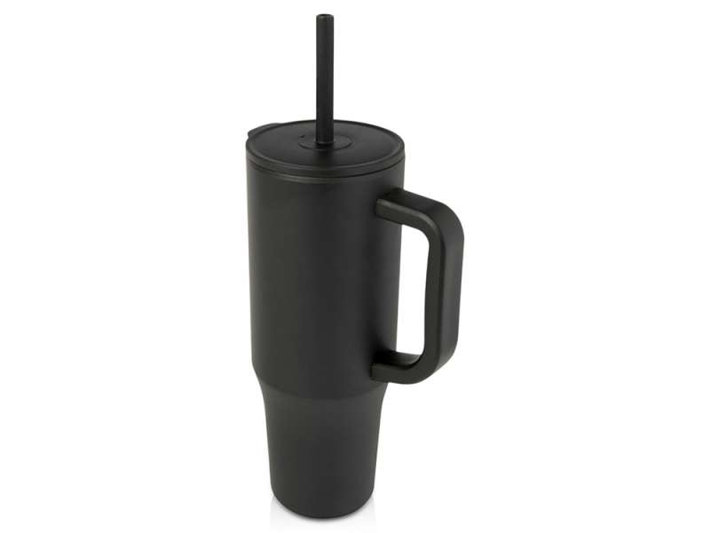 Brady термостакан с силиконовой трубочкой, 900 мл, сертифицированный согласно RCS- Черный