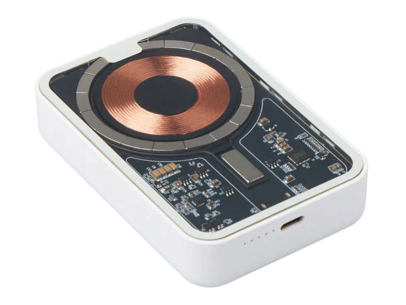 Беспроводной магнитный внешний аккумулятор с QCPD MagnifIQ, 10000 мАч, 15 Вт, белый Беспроводной магнитный внешний аккумулятор с QCPD MagnifIQ, 10000 мАч, 15 Вт, белый