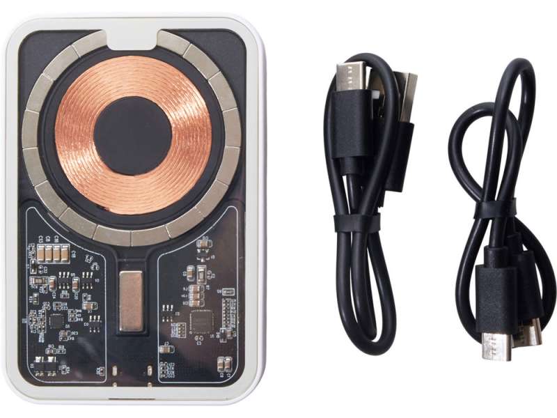 Беспроводной магнитный внешний аккумулятор с QCPD MagnifIQ, 10000 мАч, 15 Вт, белый №13