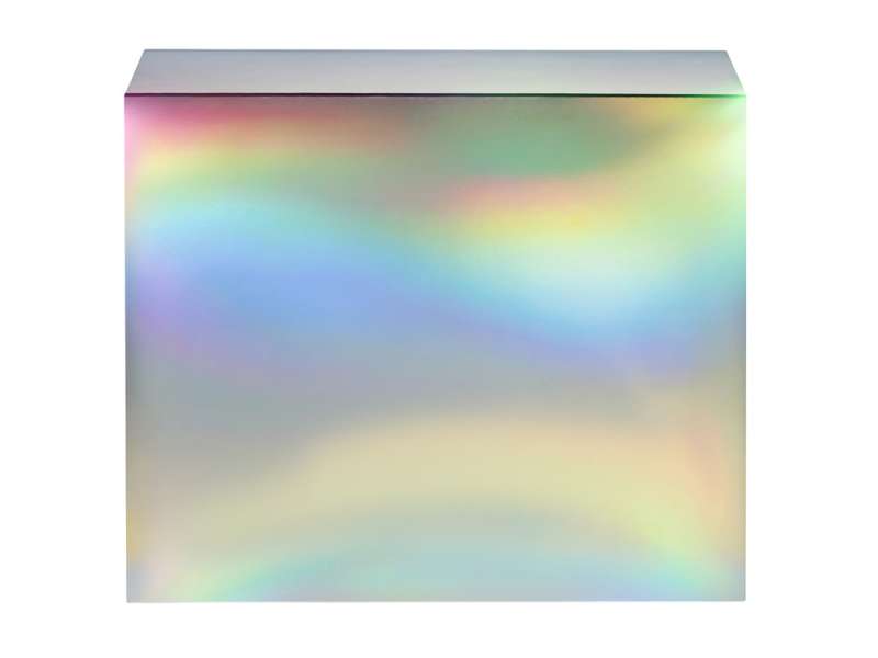 Подарочная коробка с голографическим шубером без печати Aurora, L, 260х260х100 мм. №3