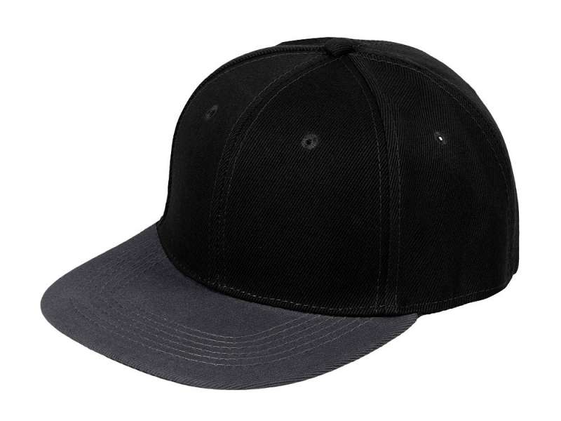 Бейсболка с прямым козырьком Los Angeles 2.0, черный/серый меланж №4