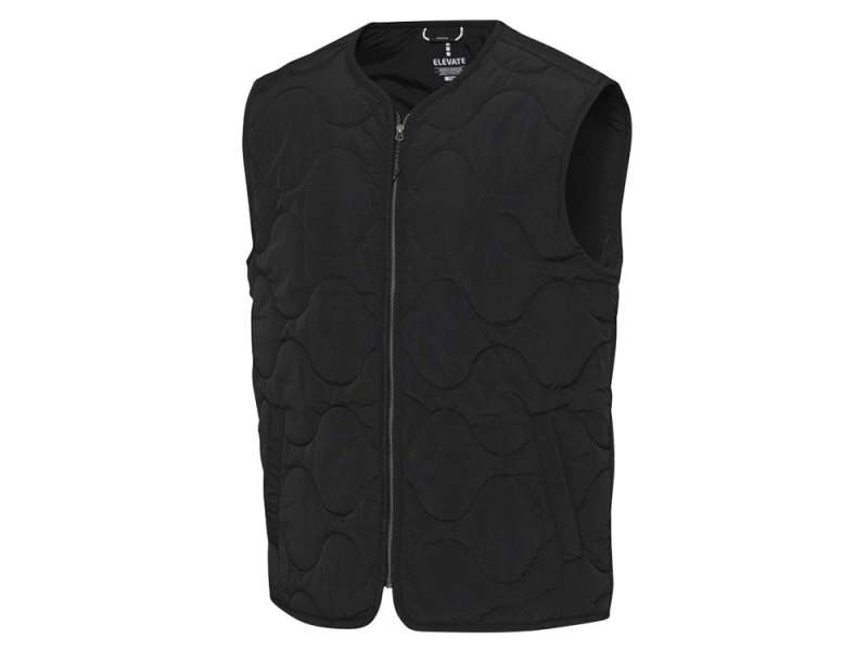 Quartz утепленный жилет унисекс из переработанного материала GRS - сплошной черный Quartz утепленный жилет унисекс из переработанного материала GRS - сплошной черный