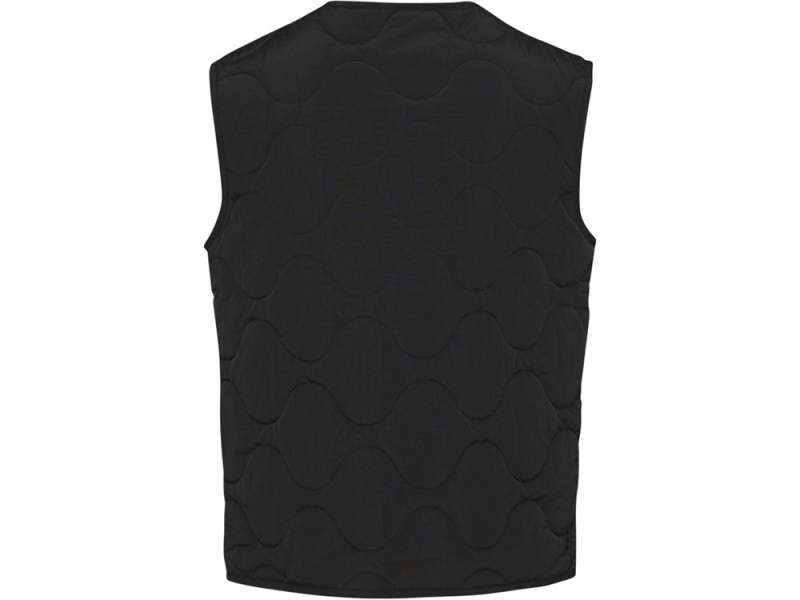 Quartz утепленный жилет унисекс из переработанного материала GRS - сплошной черный №3