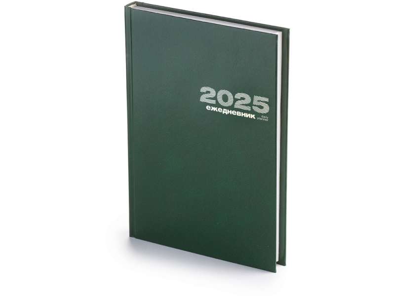 Ежедневник А5 датированный Бумвинил 2025, зеленый