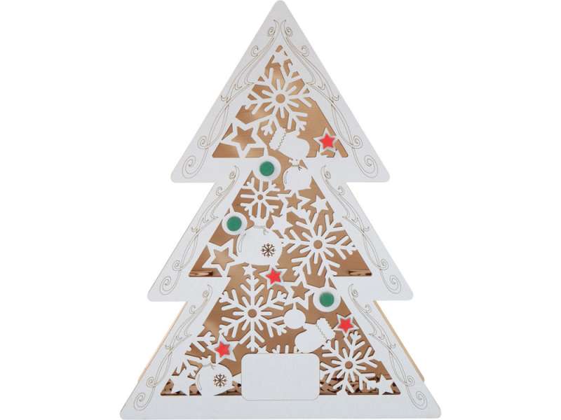 Шкатулка из фанеры в виде елки Firytale , серебристая №6