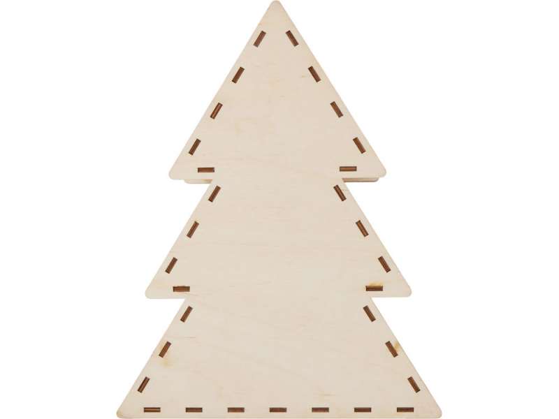 Шкатулка из фанеры в виде елки Firytale , серебристая №10