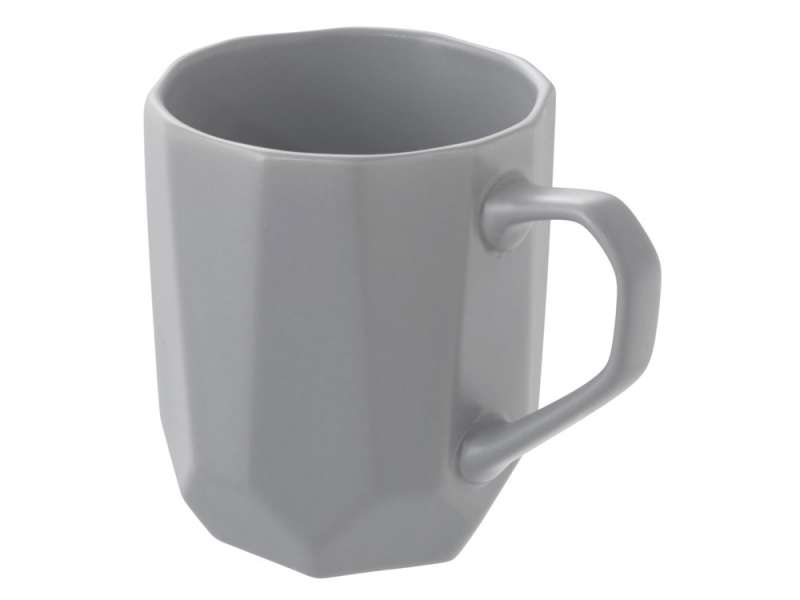 Кружка с гранями Amery, 310мл, серый матовый