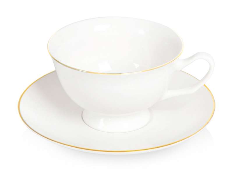 Чайная пара с золотой каймой, 200мл