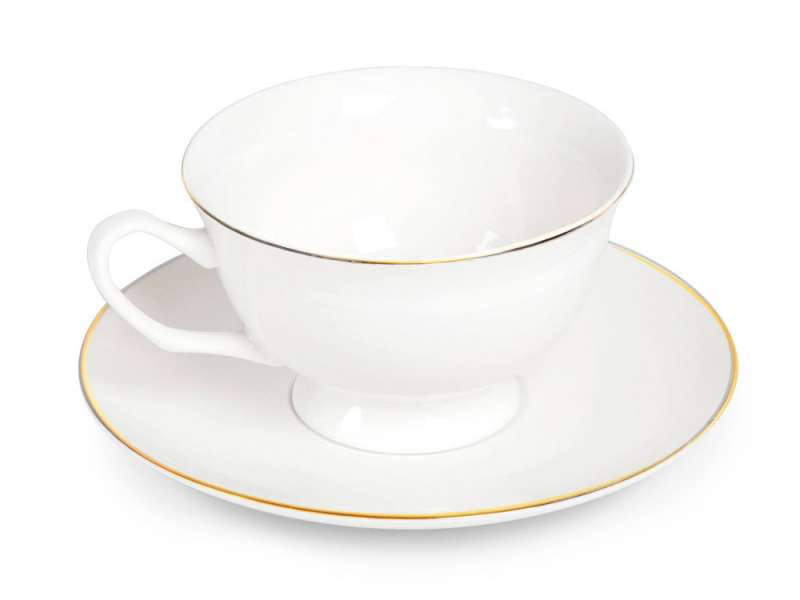 Чайная пара с золотой каймой, 200мл №10