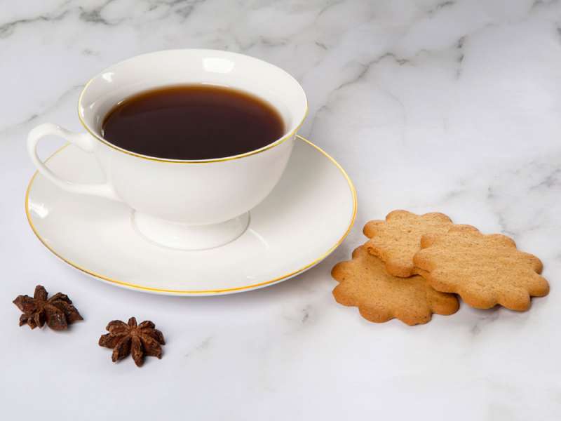 Чайная пара с золотой каймой, 200мл №3