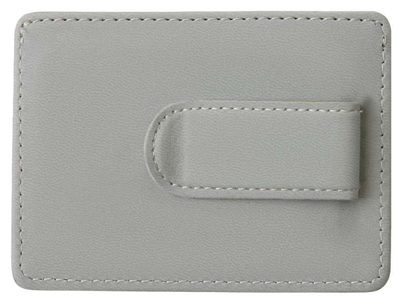 Картхолдер для двух карт и наличных денег с зажимом Crave, светло-серый №3