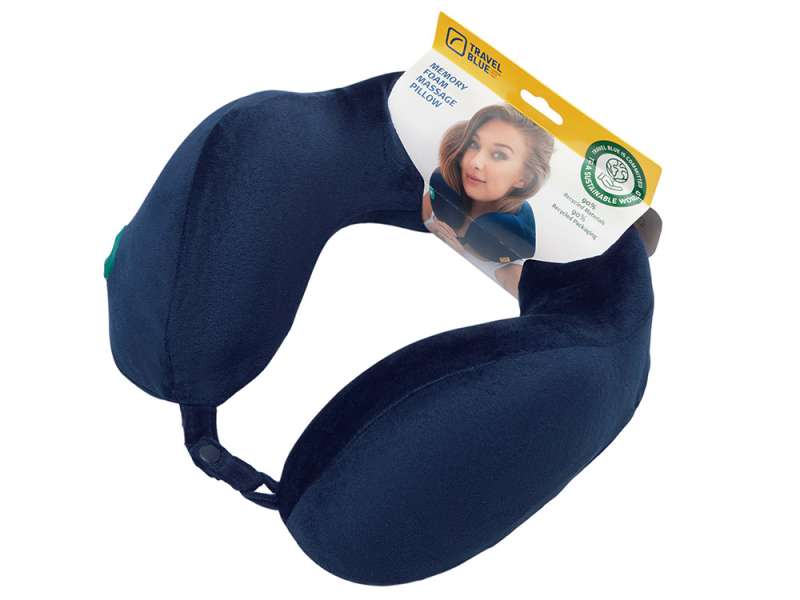 Подушка для путешествий массажная Travel Blue Massage Tranquility Pillow (217), цвет темно-синий №5