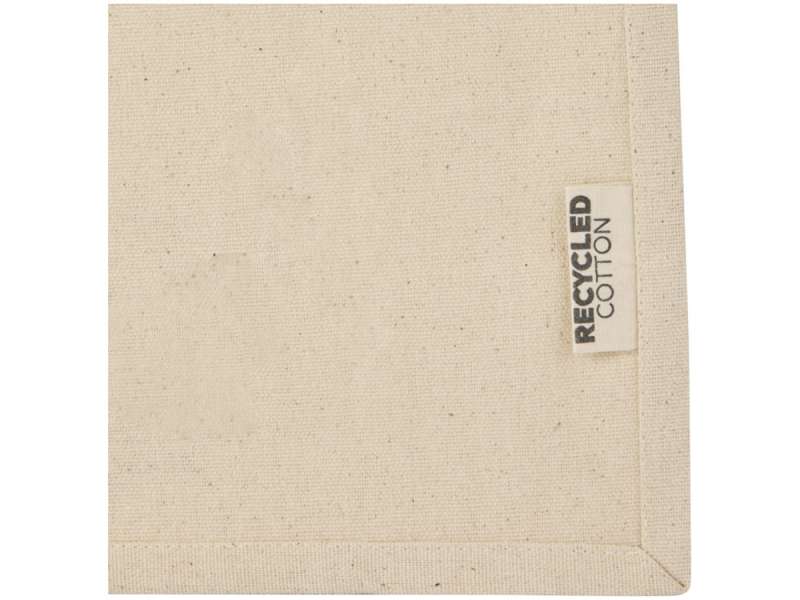 Мини эко-сумка Odessa с клинчиком, изготовленная из переработанного хлопка, сертифицированного согласно GRS, плотностью 220 г/м², объемом 9 л - Натуральный №4