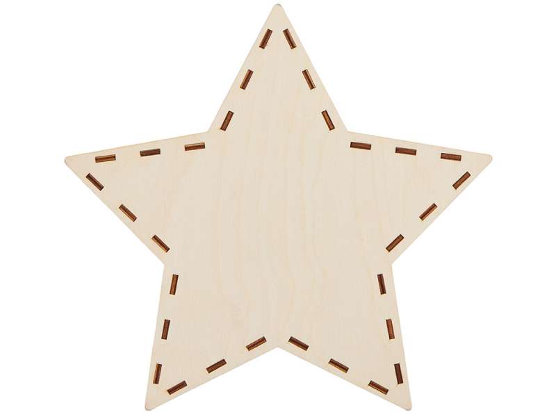 Шкатулка из фанеры в виде звезды Asteris, сине-серебристый №4