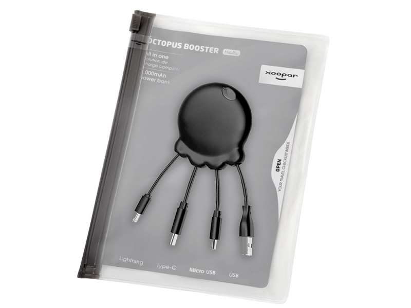 Портативное зарядное устройство Octopus Booster, 1000 mAh, черный №6