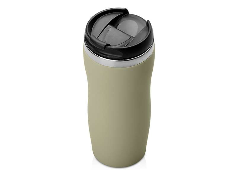 Термокружка Mony Steel 350 мл, soft touch, оливковый