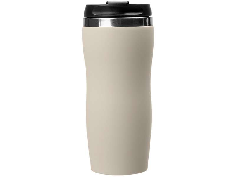 Термокружка Mony Steel 350 мл, soft touch, бежевый №3
