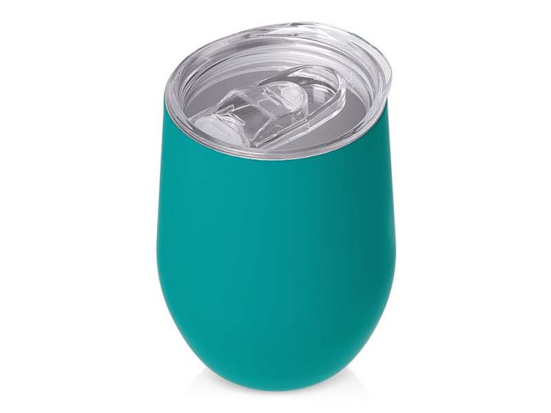 Термокружка Sense Gum, soft-touch, непротекаемая крышка, 370мл, крафтовая упаковка, бирюзовый 320C Термокружка Sense Gum, soft-touch, непротекаемая крышка, 370мл, крафтовая упаковка, бирюзовый 320C