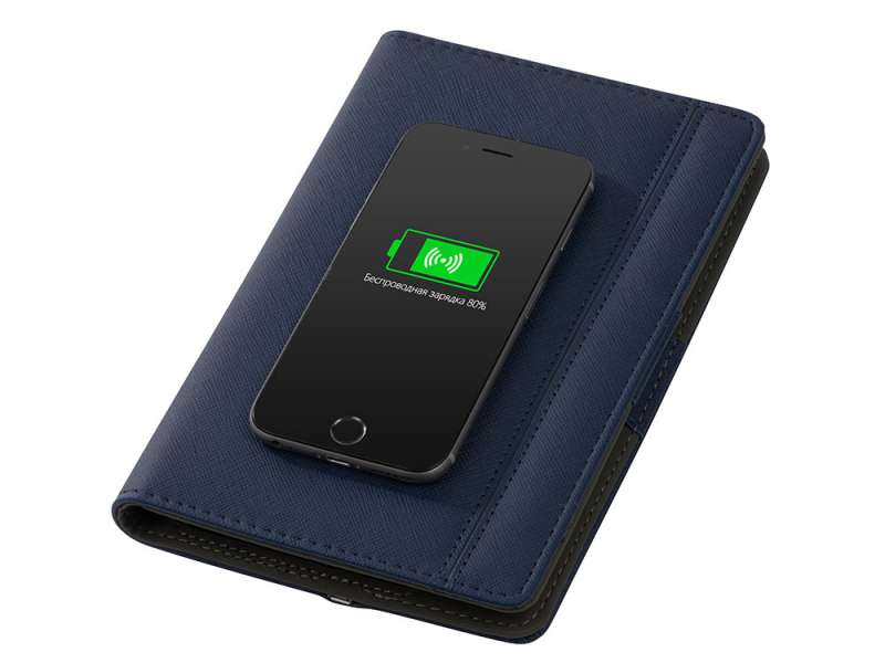 Органайзер с функцией беспроводной зарядки Manner, 5000 mah, темно-синий (Р) №11