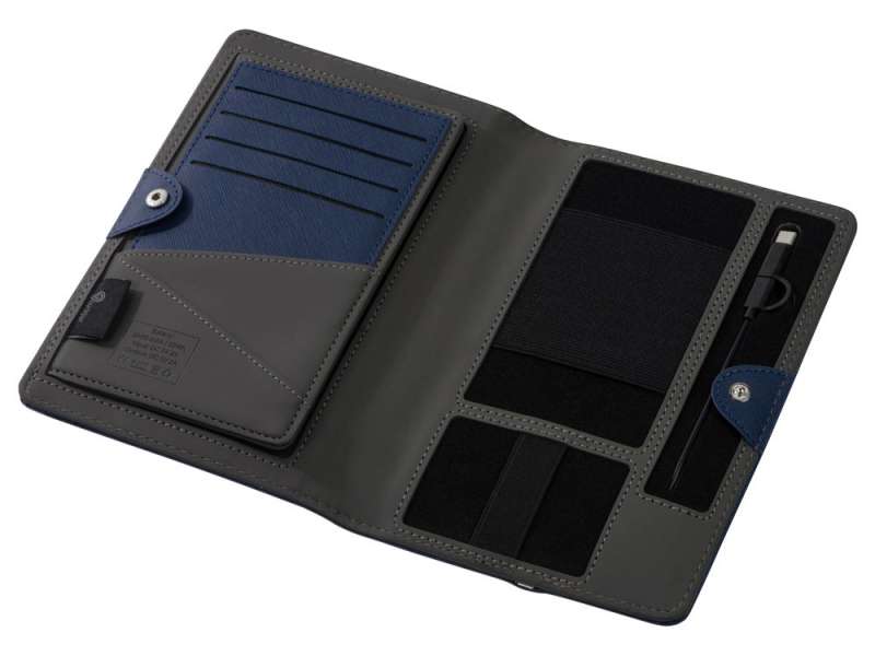 Органайзер с функцией беспроводной зарядки Manner, 5000 mah, темно-синий (Р) №10