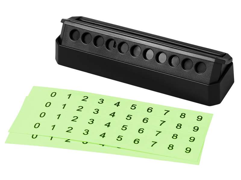 Табличка Tempark с номером телефона для временной парковки с подсветкой, черный №9