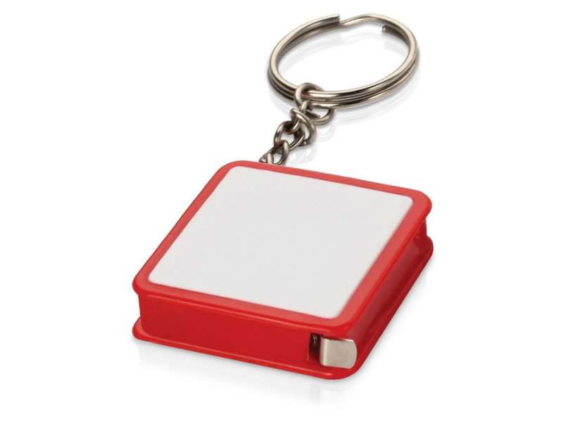 Брелок-рулетка, 1 м., белый/красный №2