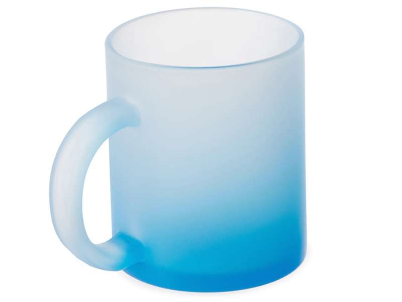 Стеклянная матовая кружка Омбре с градиентом для сублимации, синий №2