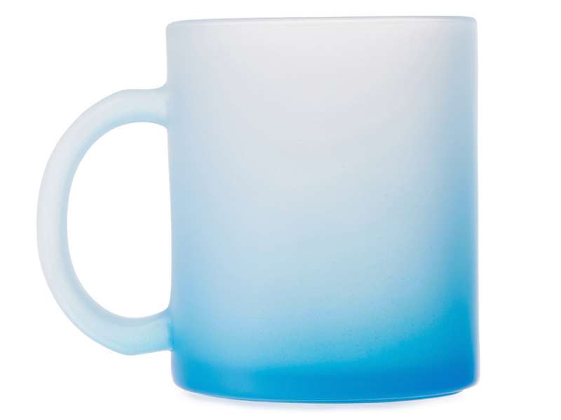Стеклянная матовая кружка Омбре с градиентом для сублимации, синий №3