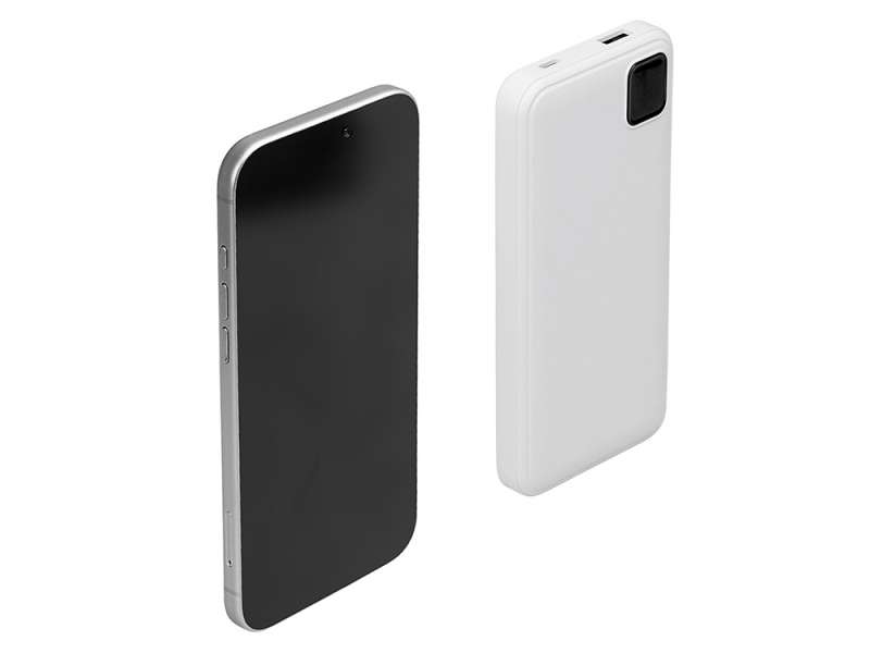 Внешний аккумулятор со встроенными кабелями Фрэйм, 10000мач, белый №2