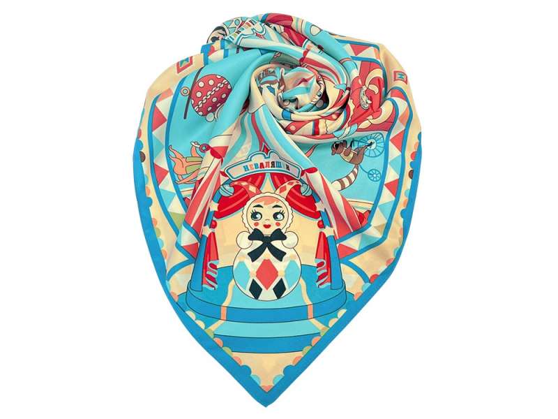 Платок Русская неваляшка. Праздник №2