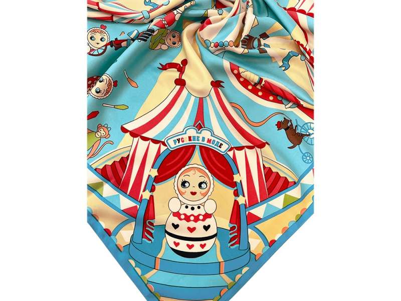 Платок Русская неваляшка. Праздник №3