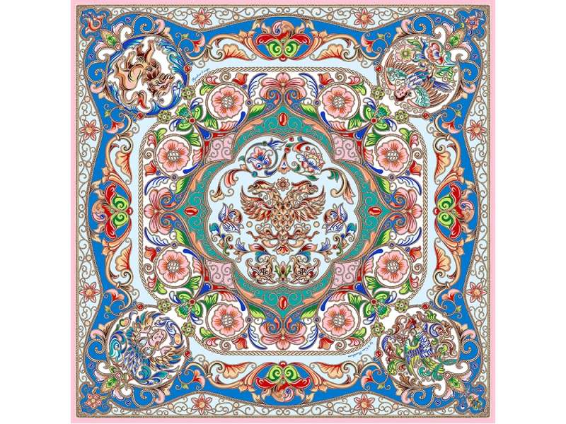 Платок Шедевры русских эмальеров