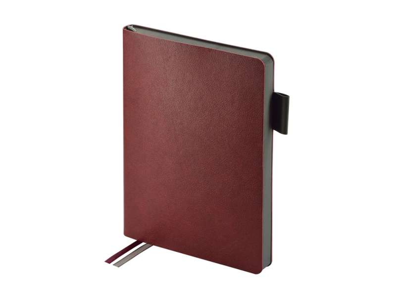 Ежедневник А5 датированный Boston 2026, бордовый с серым обрезом Ежедневник А5 датированный Boston 2026, бордовый с серым обрезом