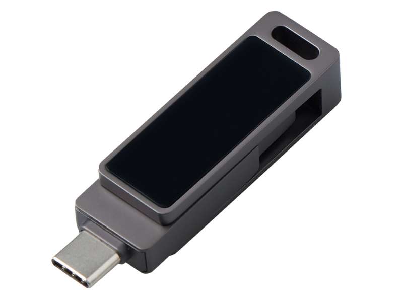 Флешка 32 ГБ USB Type-C и USB 3.0 с подсветкой лого Спинлайт №8