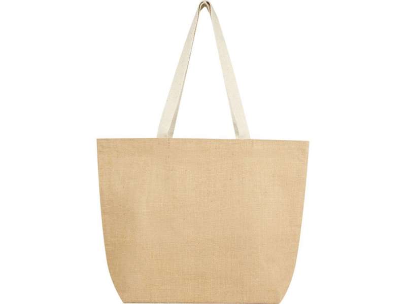 Эко-сумка Джута 12 л из джута плотностью 300 г/м2, белый/натуральный №2