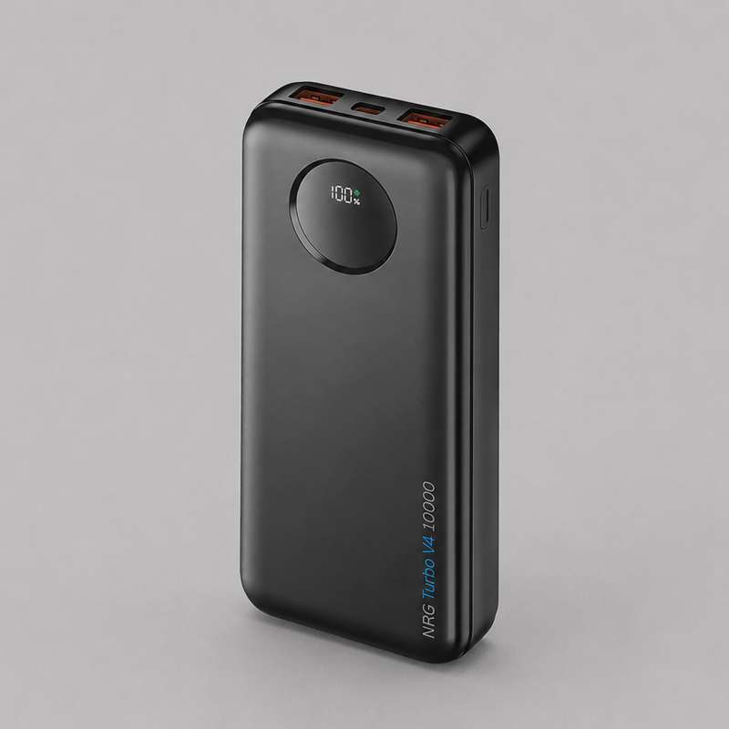 Внешний АКБ NRG Turbo V4 10000 мА-ч, дисплей, черный, Deppa Внешний АКБ NRG Turbo V4 10000 мА-ч, дисплей, черный, Deppa