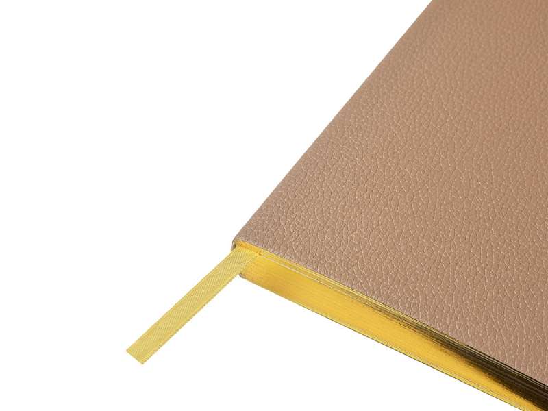 Ежедневник недатированный А5 Total beige с нашивкой, бежевый №7