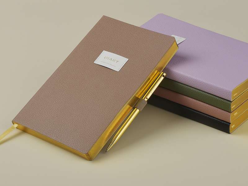 Ежедневник недатированный А5 Total beige с нашивкой, бежевый №10