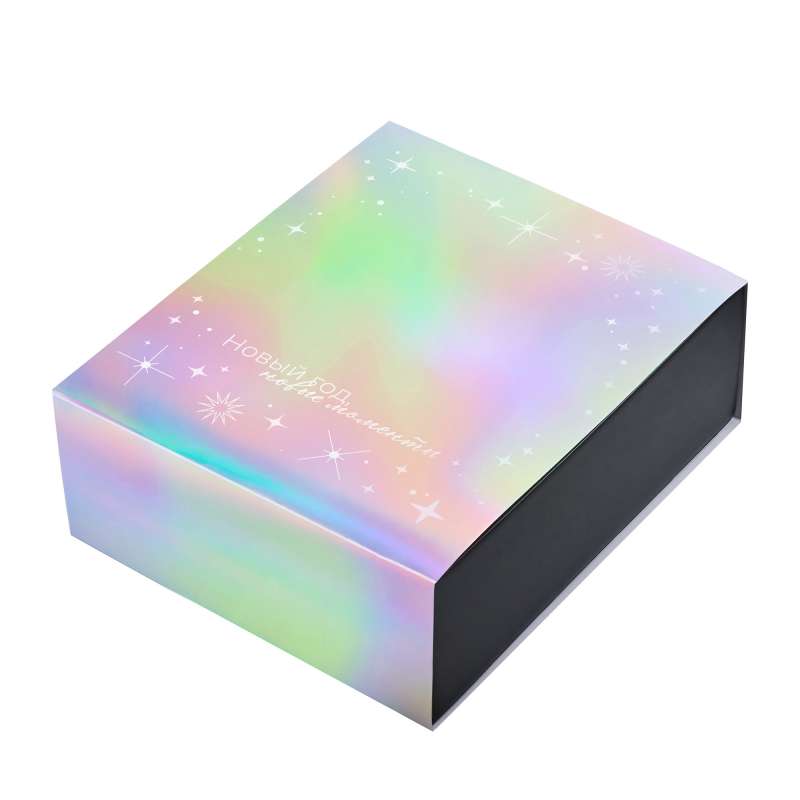 Подарочная коробка с голографическим шубером с печатью Aurora, XL вертикальный №9